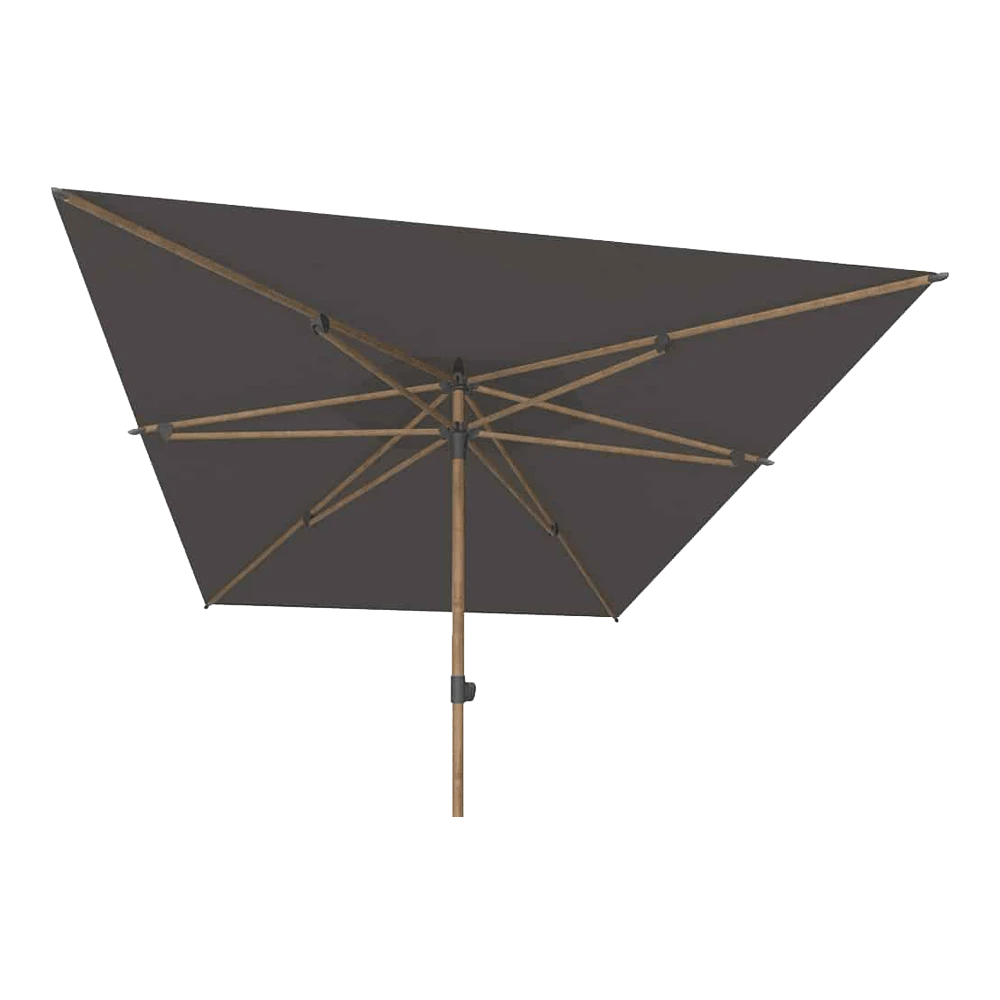 Azzurro Stokparasol 200 X 300 Cm - Charcoal / Woodlook 1 Azzurro Stokparasol 200 X 300 Cm - Charcoal / Woodlook