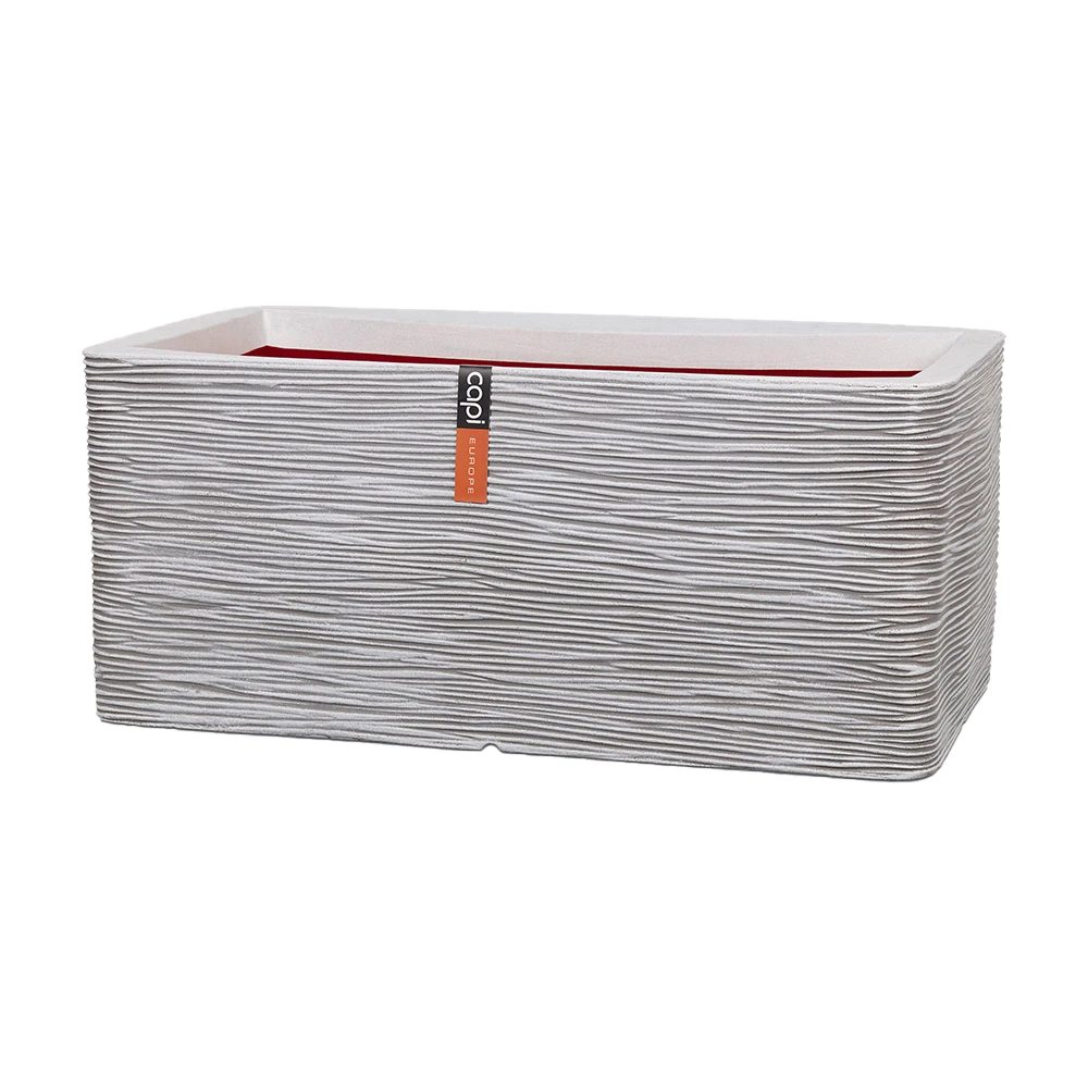Capi Plantenbak Rechthoek Nature Rib NL - L73 X B39 X H32cm - Ivoor 1 Capi Plantenbak Rechthoek Nature Rib NL - L73 X B39 X H32cm - Ivoor