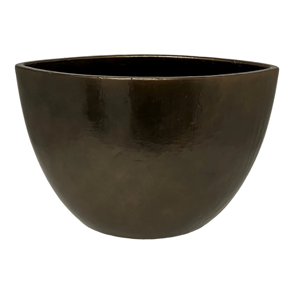 Bloempot Petra Ovaal - L33 X B17 X H24cm - Koper 1 Bloempot Petra Ovaal - L33 X B17 X H24cm - Koper