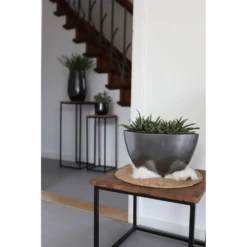 Bloempot Petra Ovaal - L32 X B17 X H17cm - Platinum -Plant Verkoop bloempot petra platinum bloempot 3