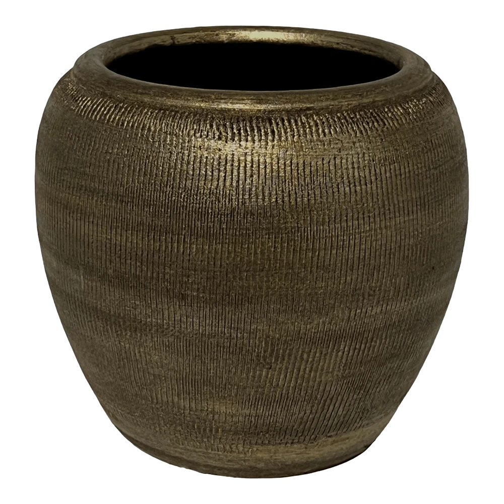 Bloempot Phoenix - D24 X H22cm - Goud 1 Bloempot Phoenix - D24 X H22cm - Goud