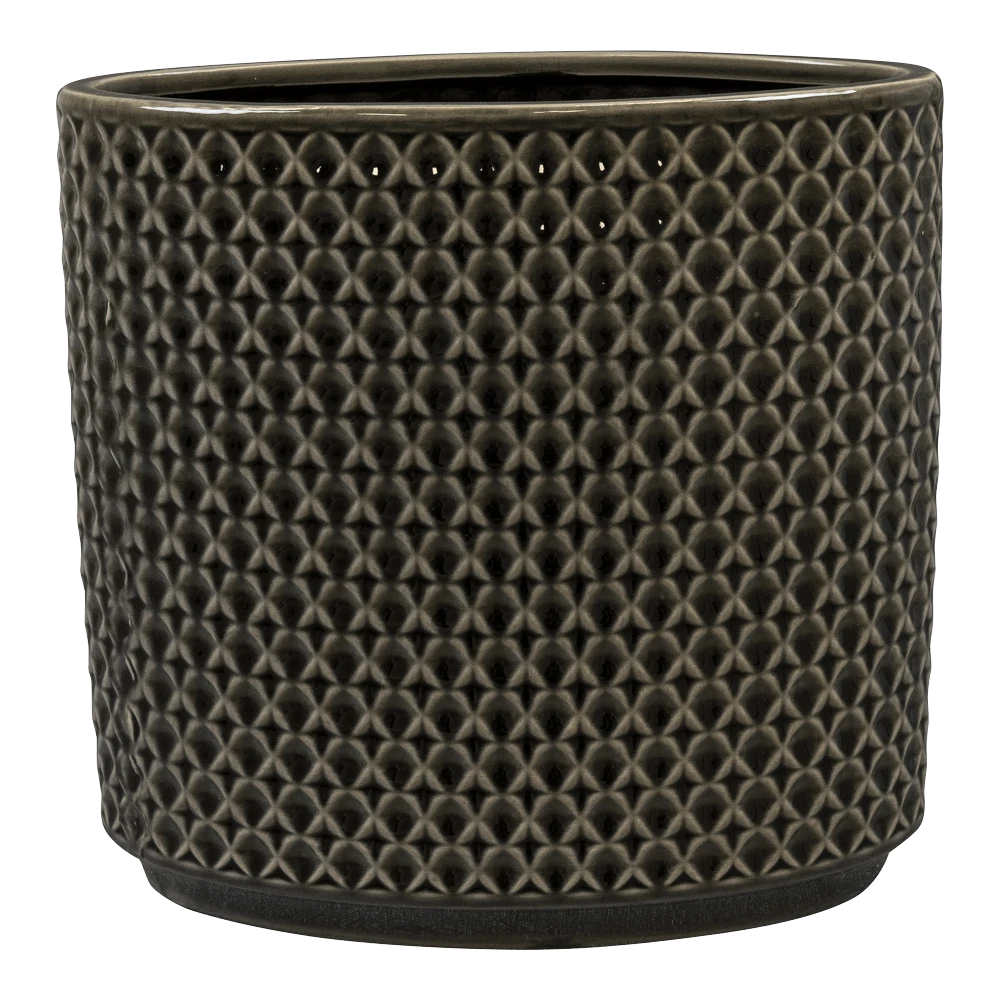 Bloempot Thies Ovaal - L26 X B12 X H25cm - Shiny Purple