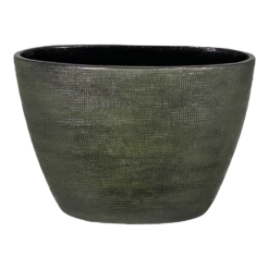 Bloempot Tokio Ovaal - L33 X B16 X H26cm - Groen