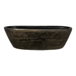 Bloempot Tokio Ovaal - L40 X B14 X H12cm - Goud