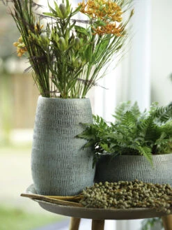 Bloempot Ryan Ovaal - L35 X B12 X H12cm - Shiny Blue -Plant Verkoop boot ryan shiny blue keramiek d35x12 h12 boot 7 14