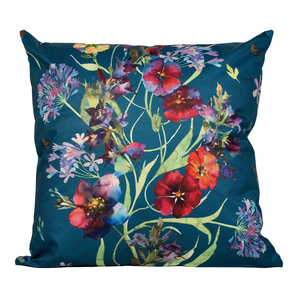 Buitenkussen Bloemen 45x45cm - Tuinkussen 1 Buitenkussen Bloemen 45x45cm - Tuinkussen