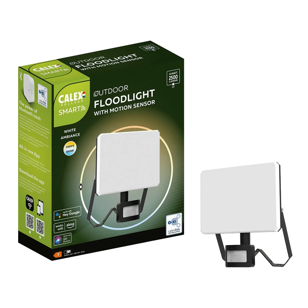 Calex Smart Outdoor LED Schijnwerper Met Bewegingssensor - 20W 2000lm
