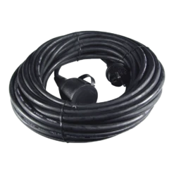Calex Verlengkabel - Zwart - IP44 - 15m