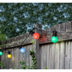 Lumineo Feestverlichting Lichtsnoer - Bolvorm - Twinkel Effect - 950cm - 20 LEDS - Multi -Plant Verkoop feestverlichting lichtsnoer bolvorm twinkel effect 950cm 20 leds multi netstroom 3 3