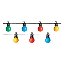 Lumineo Feestverlichting Lichtsnoer - Bolvorm - Twinkel Effect - 950cm - 20 LEDS - Multi -Plant Verkoop feestverlichting lichtsnoer bolvorm twinkel effect 950cm 20 leds multi netstroom 4 3