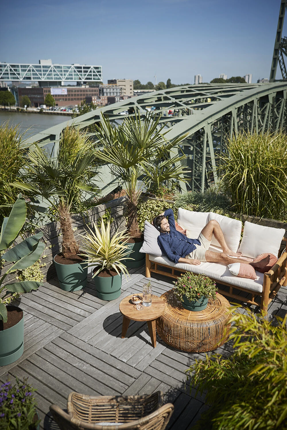 Elho Bloempot Greenville Rond 40cm - Bladgroen 2 Elho Bloempot Greenville Rond 40cm - Bladgroen - Afbeelding 2