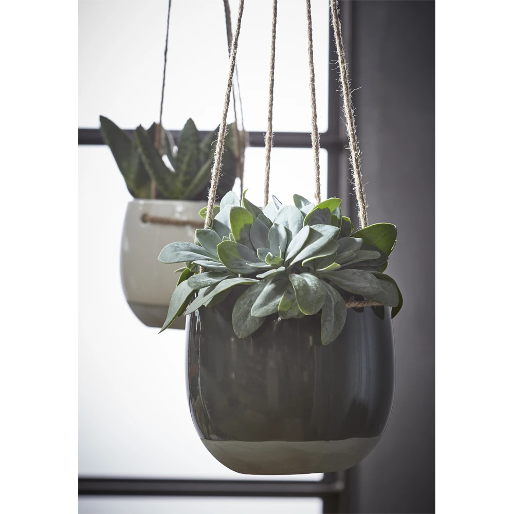 Hangpot Resa - D13,5 X H11,5cm - Donkergrijs - Afbeelding 2