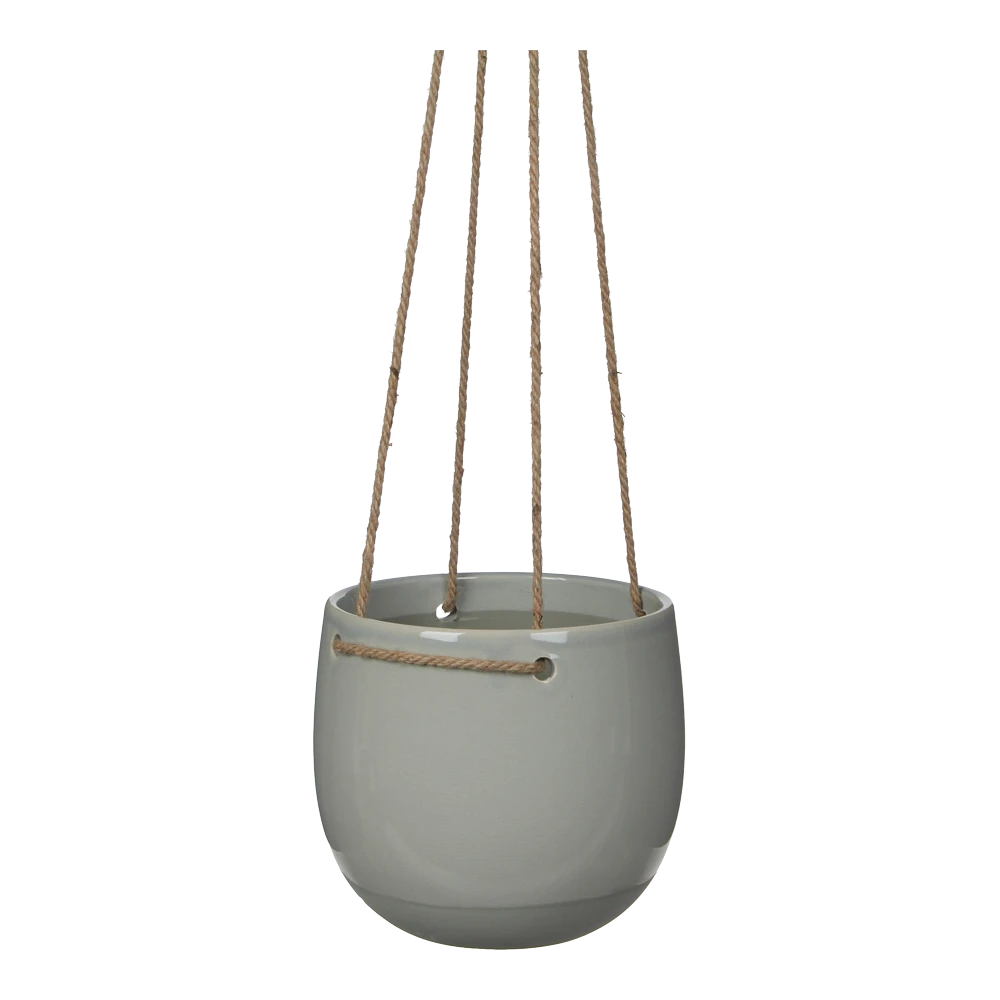 Hangpot Resa - D18,5 X H17cm - Lichtgrijs 2 Hangpot Resa - D18,5 X H17cm - Lichtgrijs - Afbeelding 2
