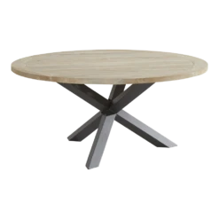 Louvre Dining Tafel Met Alu Poten - U00f8 160 Cm - Natural Teak