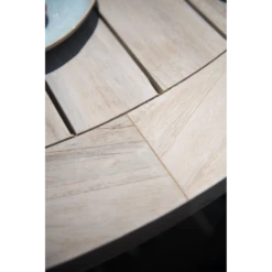 Louvre Dining Tafel Met Alu Poten - U00f8 160 Cm - Natural Teak -Plant Verkoop louvre dining tafel met alu poten 160 cm natural teak 5 1