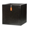 Capi Plantenbak Vierkant Lux Terrazo - L50 X B50 X H50cm - Zwart
