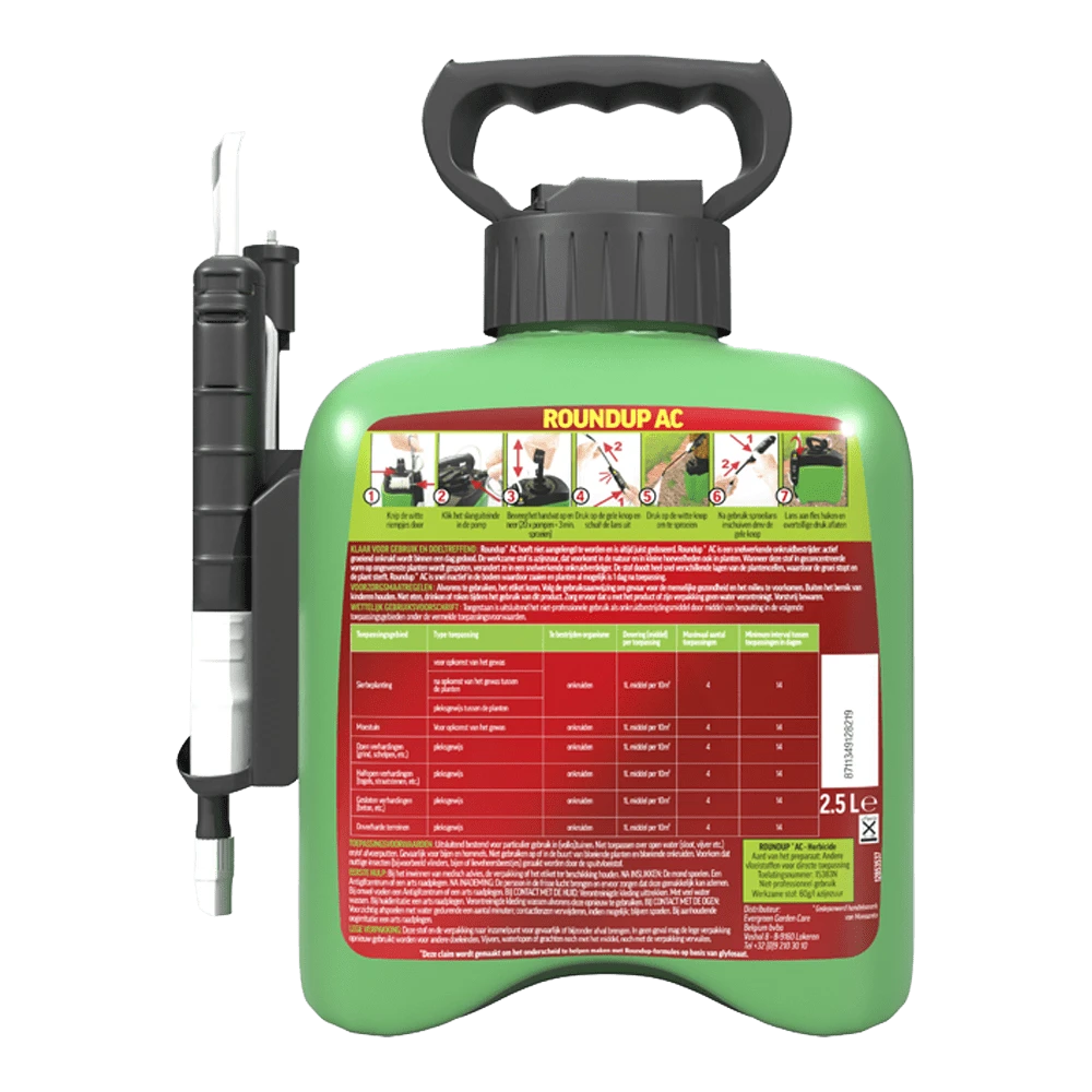 ROUNDUPu00ae AC Snel Onkruidvrij Onkruiddrukspuit 2,5L - Onkruid En Aanslag 2 ROUNDUPu00ae AC Snel Onkruidvrij Onkruiddrukspuit 2,5L - Onkruid En Aanslag - Afbeelding 2