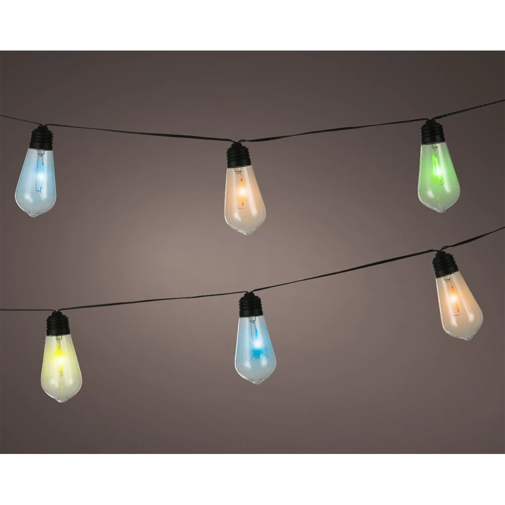 Lumineo Solar Feestverlichting Lichtsnoer - Flashing Effect - 180cm - 10 LEDS - Multi 2 Lumineo Solar Feestverlichting Lichtsnoer - Flashing Effect - 180cm - 10 LEDS - Multi - Afbeelding 2