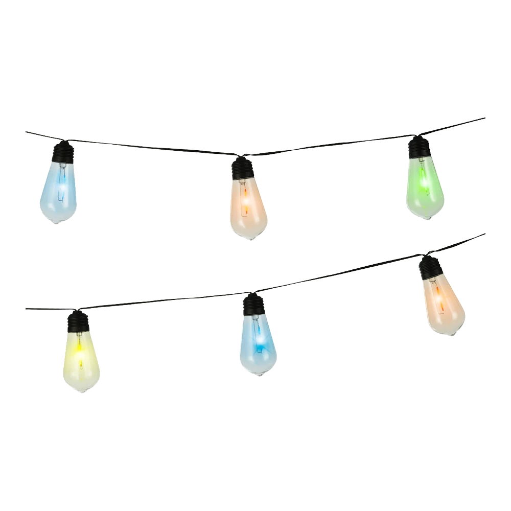 Lumineo Solar Feestverlichting Lichtsnoer - Flashing Effect - 180cm - 10 LEDS - Multi 3 Lumineo Solar Feestverlichting Lichtsnoer - Flashing Effect - 180cm - 10 LEDS - Multi - Afbeelding 3