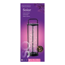 Lumineo Solar Lantaarn - LED - D15 X H42cm - Zwart