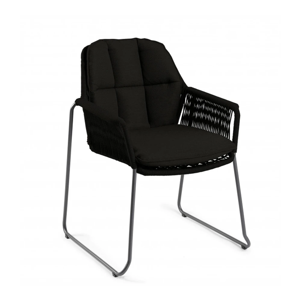 Tuinstoel Rivera - Dining Stoel - Zwart 1 Tuinstoel Rivera - Dining Stoel - Zwart