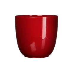 Bloempot Tusca - D25 X H23cm - Donkerrood