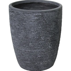 Bloempot Utah Egg High - D28 X H38cm - Donkergrijs