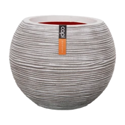 Capi Bloempot Hoog Nature Rib NL - D40 X H32cm - Ivoor