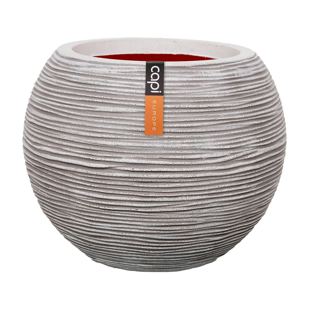 Capi Bloempot Hoog Nature Rib NL - D40 X H32cm - Ivoor 1 Capi Bloempot Hoog Nature Rib NL - D40 X H32cm - Ivoor