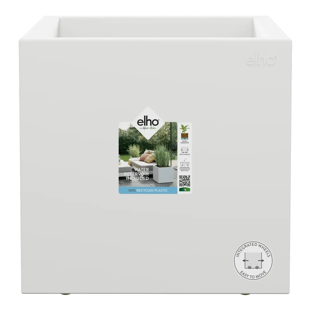 Elho Vivo Next Vierkant Wielen 30cm - Wit 4 Elho Vivo Next Vierkant Wielen 30cm - Wit - Afbeelding 4