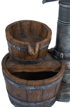 Waterornament Pomp Met Vaten - 74cm Hoog - Polystone -Plant Verkoop waterornament pomp met vaten 74cm hoog polystone 3